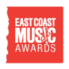 "East Coast Music Awards" official logo on red background